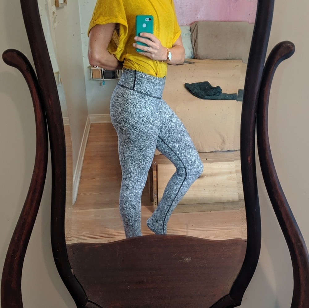 Lululemon b&w floral leggings